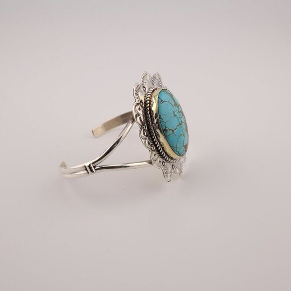 Handmade Native American Cuff Bracelet, @loveyourstyle Turquoise NA Jewelry** - Picture 11 of 11